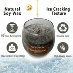 Sandalwood Scented Candles for Home-Jar candles 7.9 oz - Wooden Wick Candle-Candles Gift for Women -Aromatherapy candles EasyOptionXY LLC