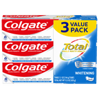 Colgate Total Whitening Toothpaste; Mint; 3 Pack; 5.1 oz Tubes EasyOptionXY LLC