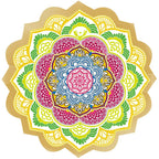 Polygon Printing Tassel Round Bath Towel Yoga Mat Pi-Mart