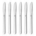 Bestdin Dinner Knife Set, 24 Pieces 8-inch Kitchen Knives, Pattern Design Stainless Steel Cutlery Knife, Table Knives for Home, Hotel and Restaurant, Mirror Polished, Dishwasher Safe EasyOptionXY LLC