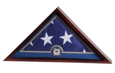 Flag Connections Flag Display Case with Coast Guard Medallion The Military Gift Store