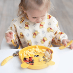 Bumkins Toddler Fork and Spoon Set, Stainless Steel & Silicone for 18 Mos+ (Pineapple) EasyOptionXY LLC