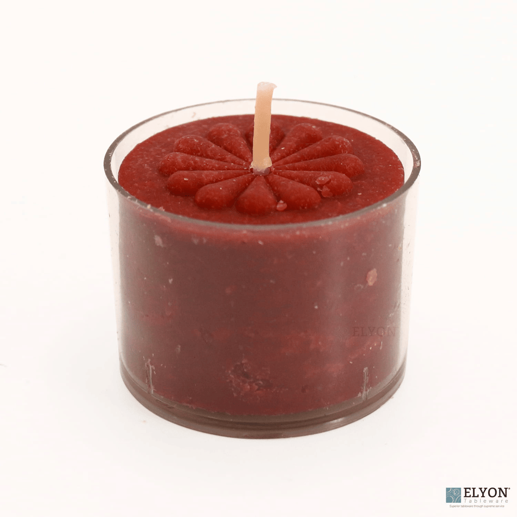 Elyon Tableware? 36 Coffee Scented Brown Colored Wax Deep Tealight Candles in Plastic Holder