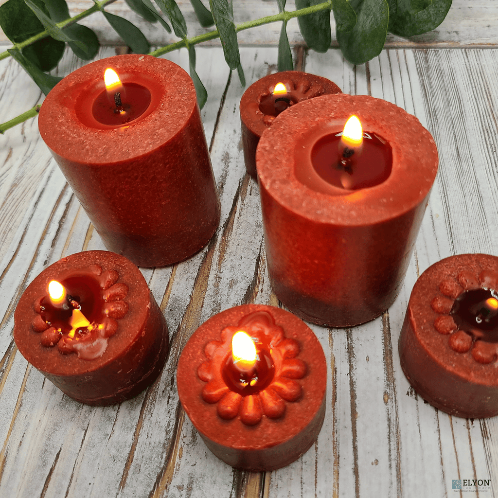 Elyon Tableware? 36 Coffee Scented Brown Colored Wax Deep Tealight Candles in Plastic Holder