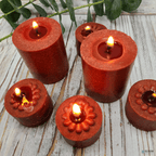 Elyon Tableware? 36 Coffee Scented Brown Colored Wax Deep Tealight Candles in Plastic Holder