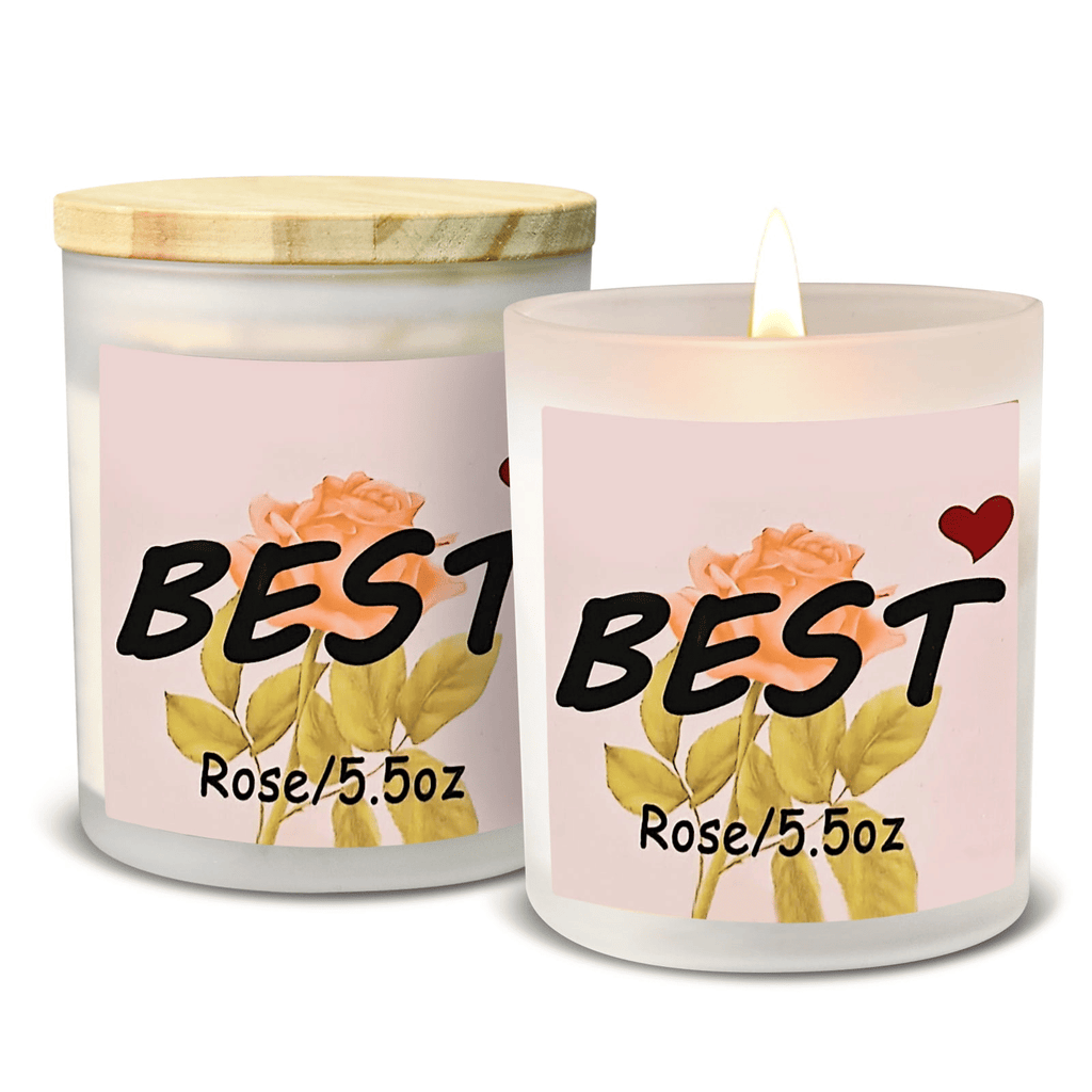 OSHINE Scented Soy Candles Aromatherapy Candles Pack of 2 Fragrance Candles Glass Jar Log Cover Rubber Seal 5.3oz Working 40 Hours per Candle Gift Set Perfect for Women,Home,Friend