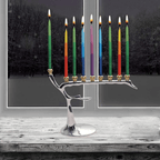 Designers Barren Winter Tree Candle Hanukkiah for H anukkah or all Year J udaica Collection by Zion J udaica