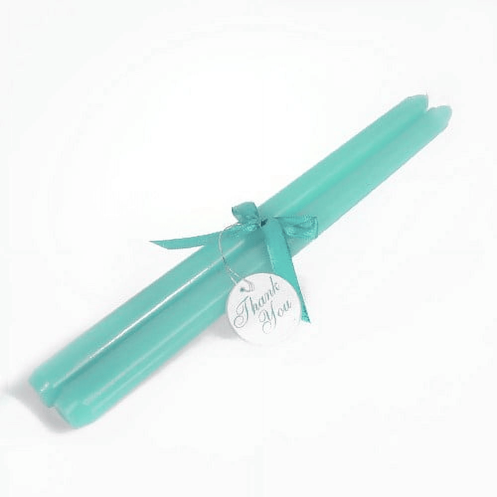 TURQUOISE 10" TAPER CANDLE Set Of 2 All Party Occasions