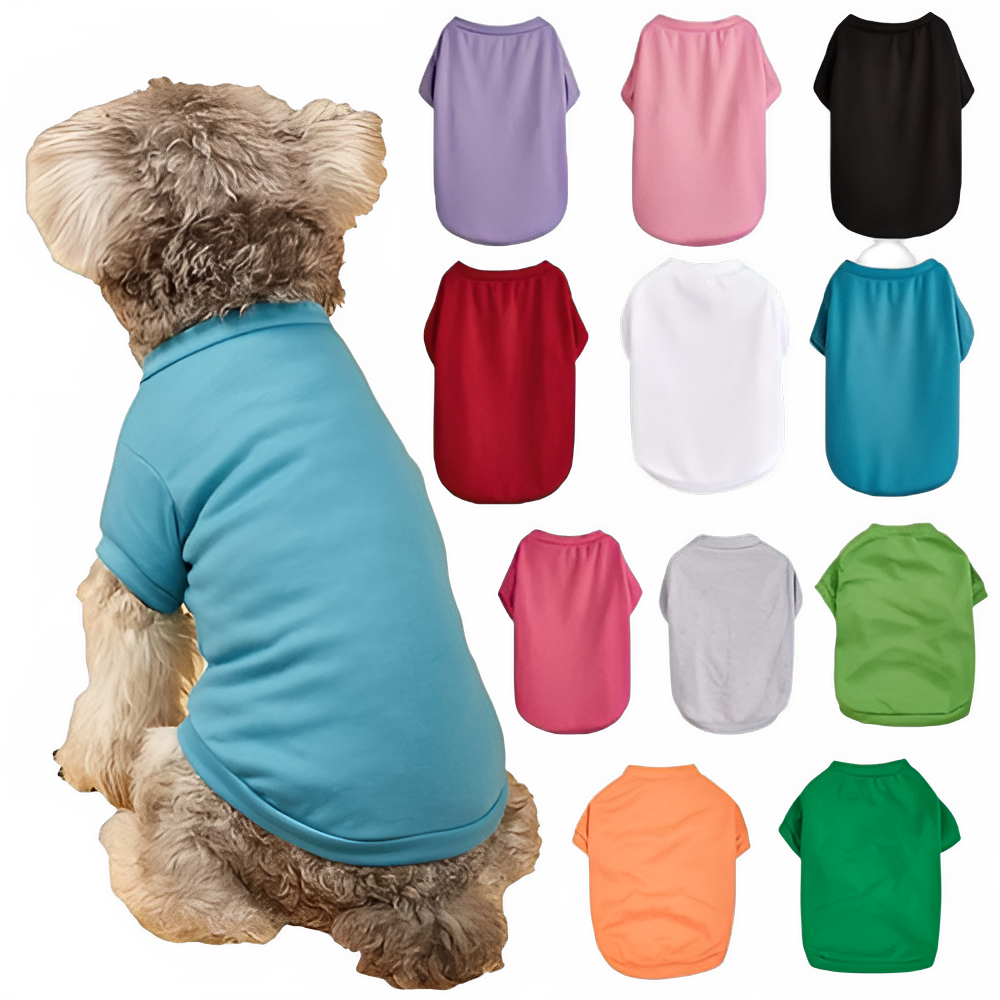 Breathable Dog T-shirt Solid Comfortable Thin Vest for Yorkshire Terrier Cute Summer Pet Clothes Dog Vest Pet Supplies Pi-Mart