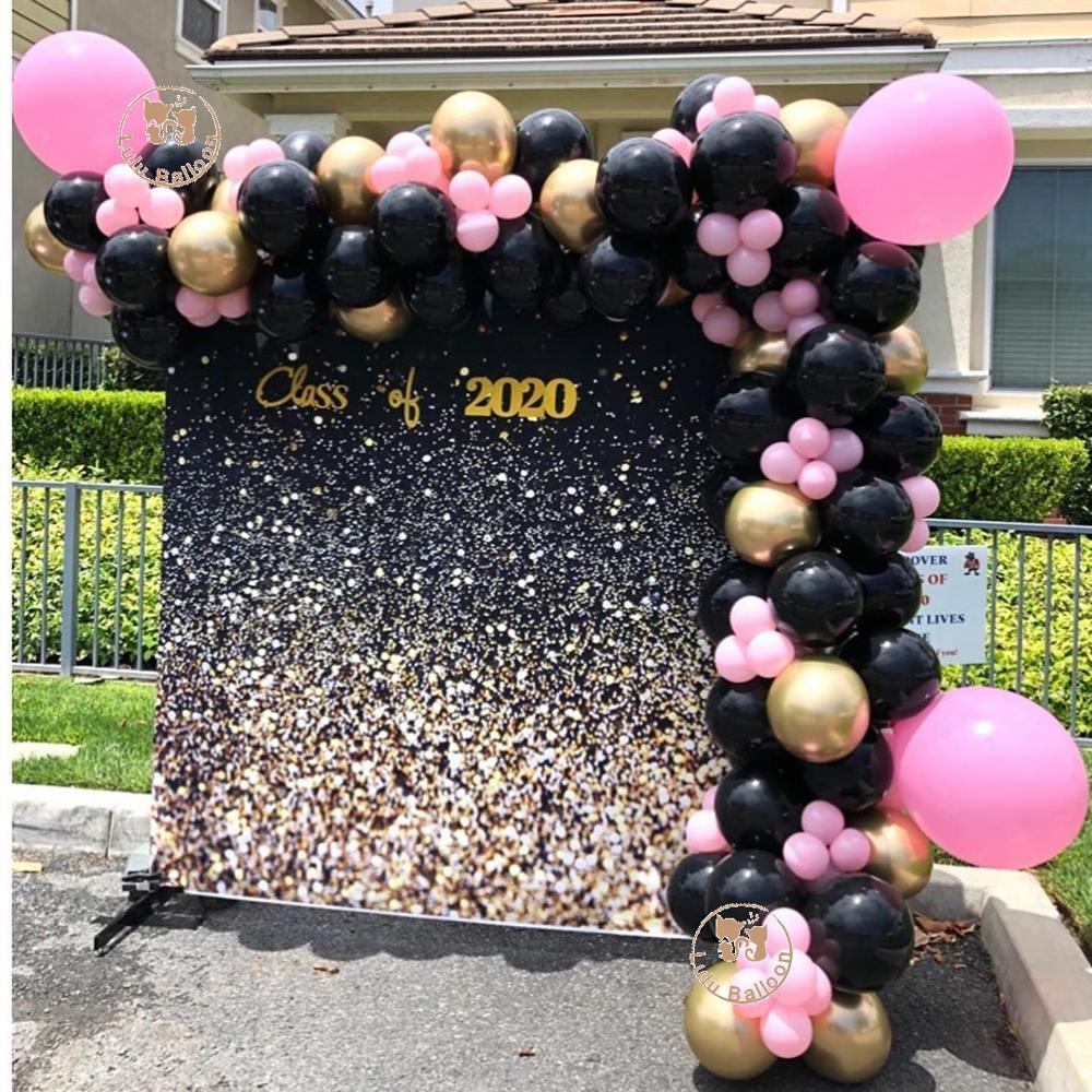 125 pcs Black Pink Balloon Garland Kit as Backdrop For Birthday Baby Bridal Shower Party Decorations Bridal Showers Office Party Girl Party Luxury Ballons Decoration Stevvex