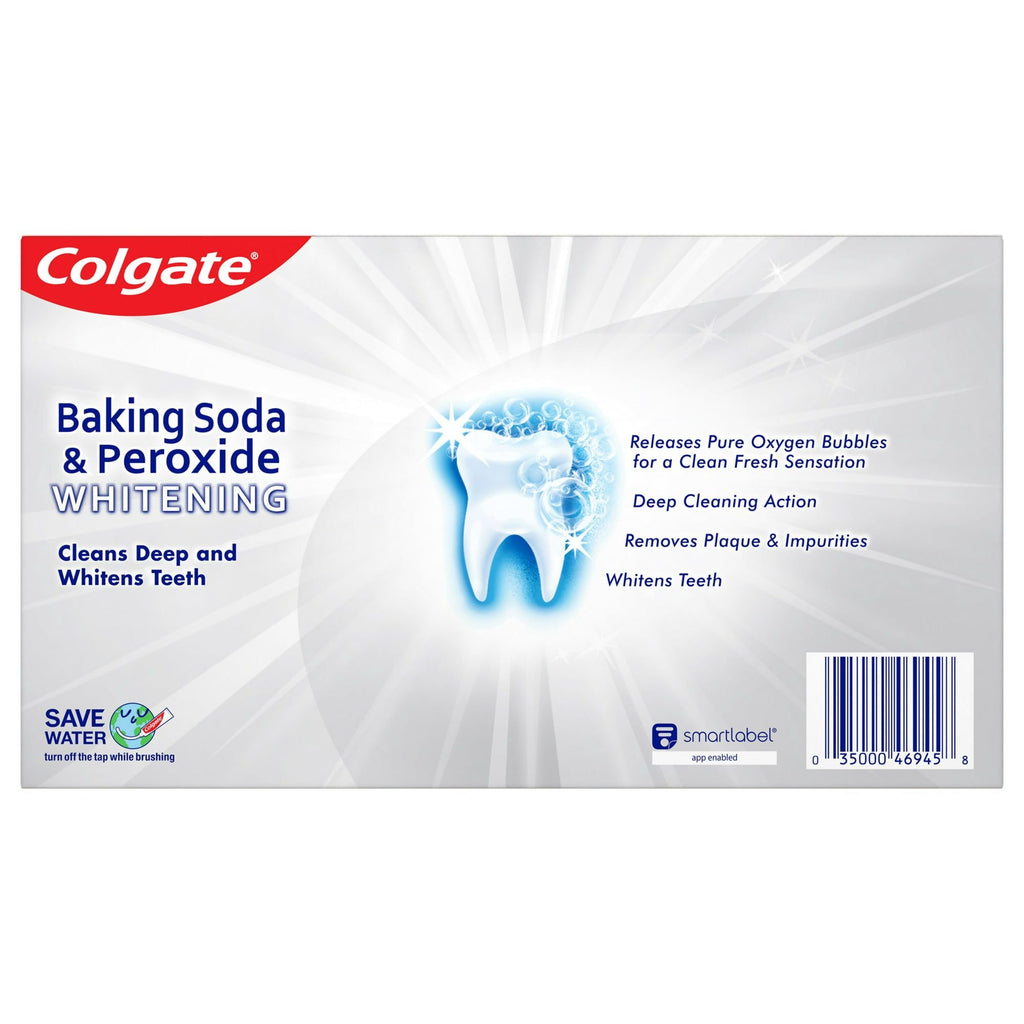 Colgate Baking Soda and Peroxide Whitening Toothpaste; Brisk Mint; 3 Pack