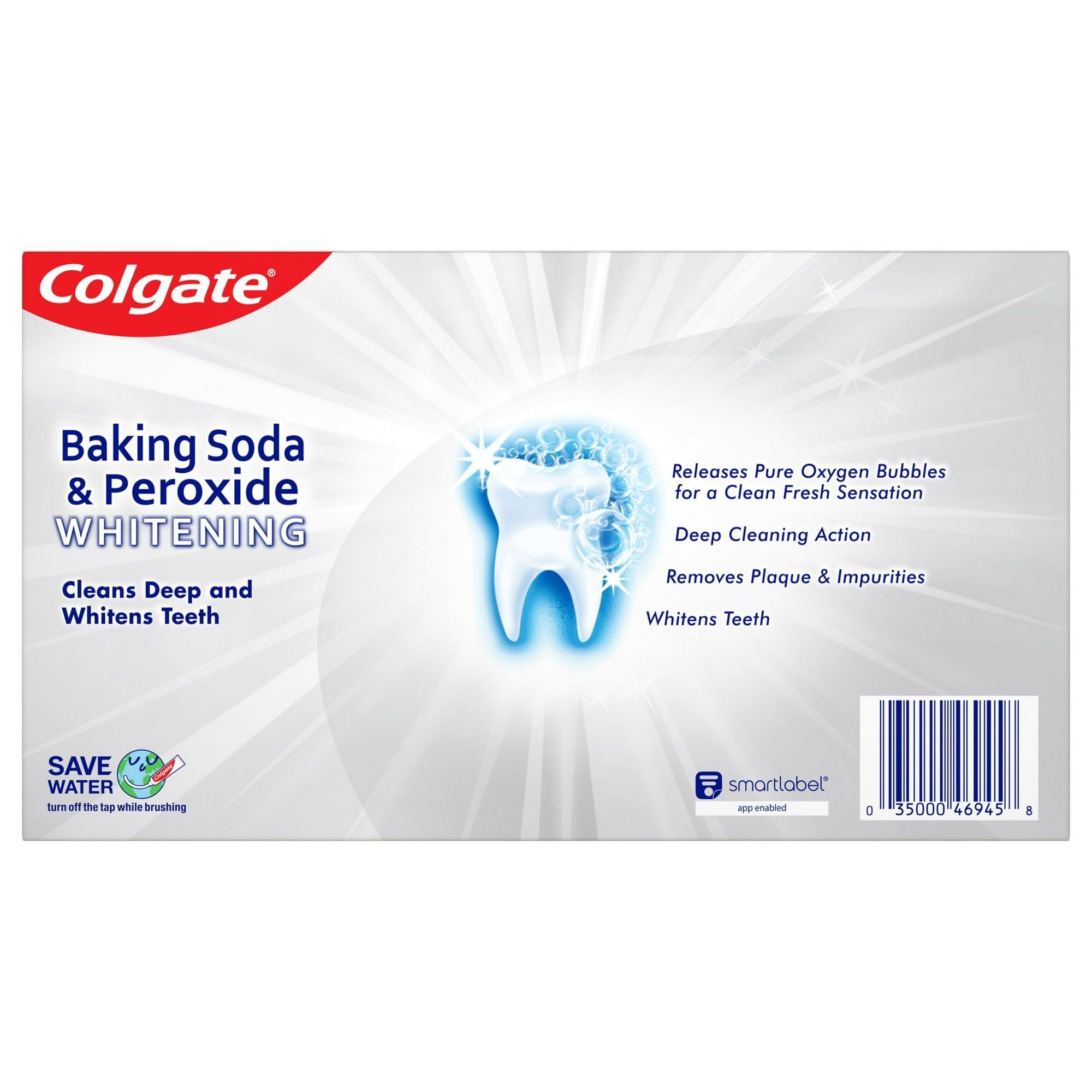 Colgate Baking Soda and Peroxide Whitening Toothpaste; Brisk Mint; 3 Pack