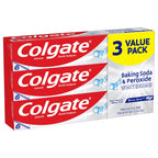 Colgate Baking Soda and Peroxide Whitening Toothpaste; Brisk Mint; 3 Pack