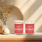 OSHINE 2 Pack Scented Candles Birthday Gift Set Aromatherapy Candles Made of 100% Natural Soy Wax Glass Jar Log Cover Rubber Seal 5.3oz Working 40 Hours per Candle for Stress Relief