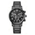 George Men's Adult Gunmetal Round Bracelet Watch with Black Dial