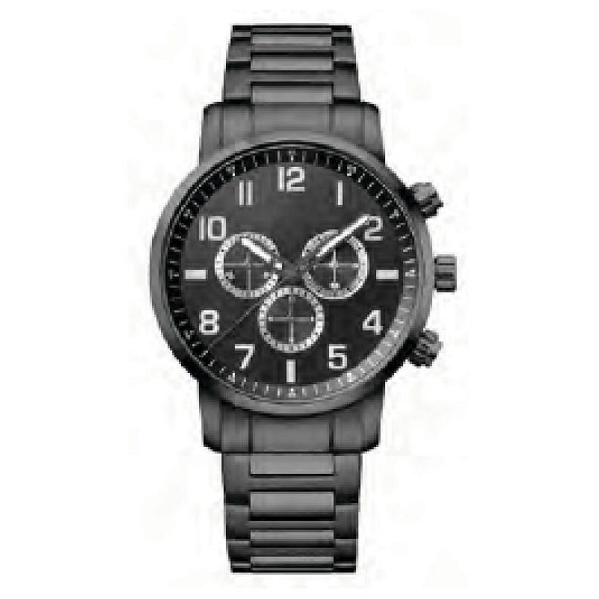 George Men's Adult Gunmetal Round Bracelet Watch with Black Dial