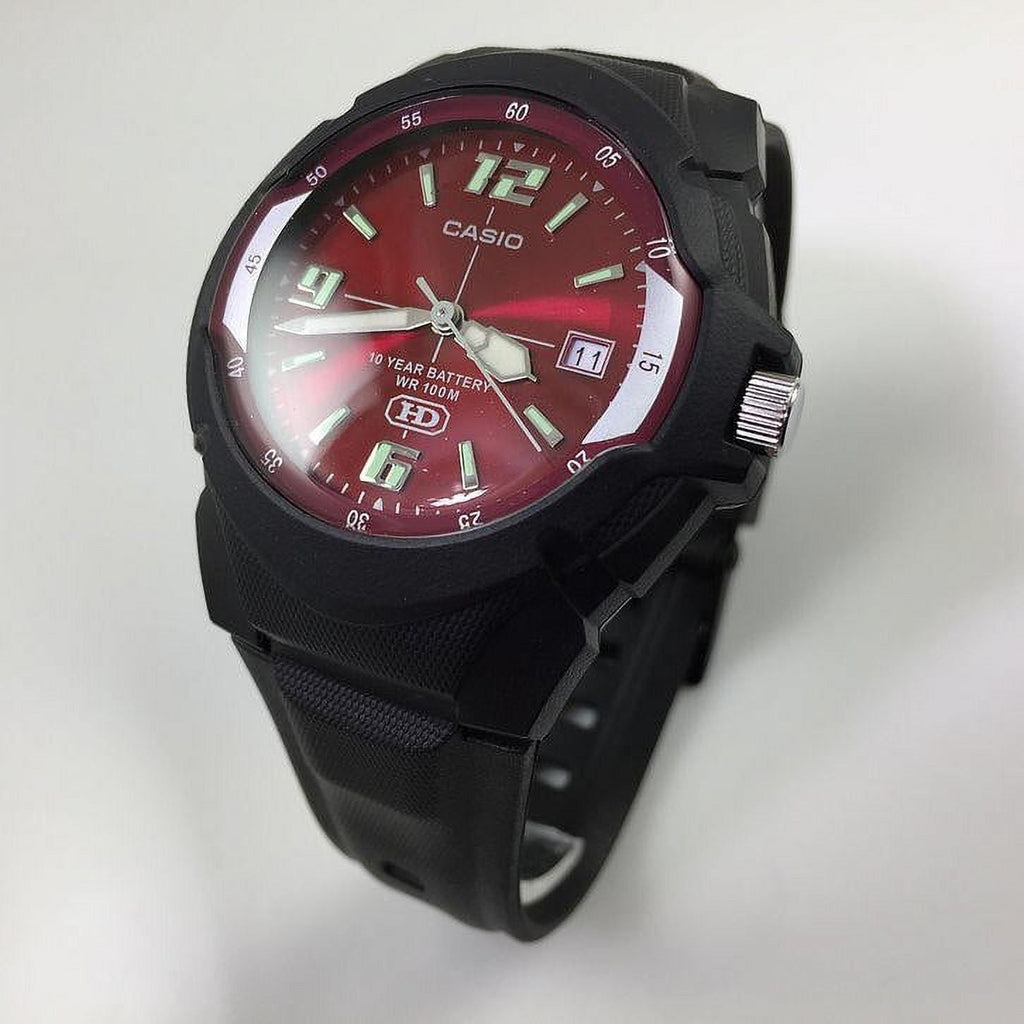 Casio Men's 10-Year Battery Sport Watch, Black/Red MW600F-4AV EasyOptionXY LLC