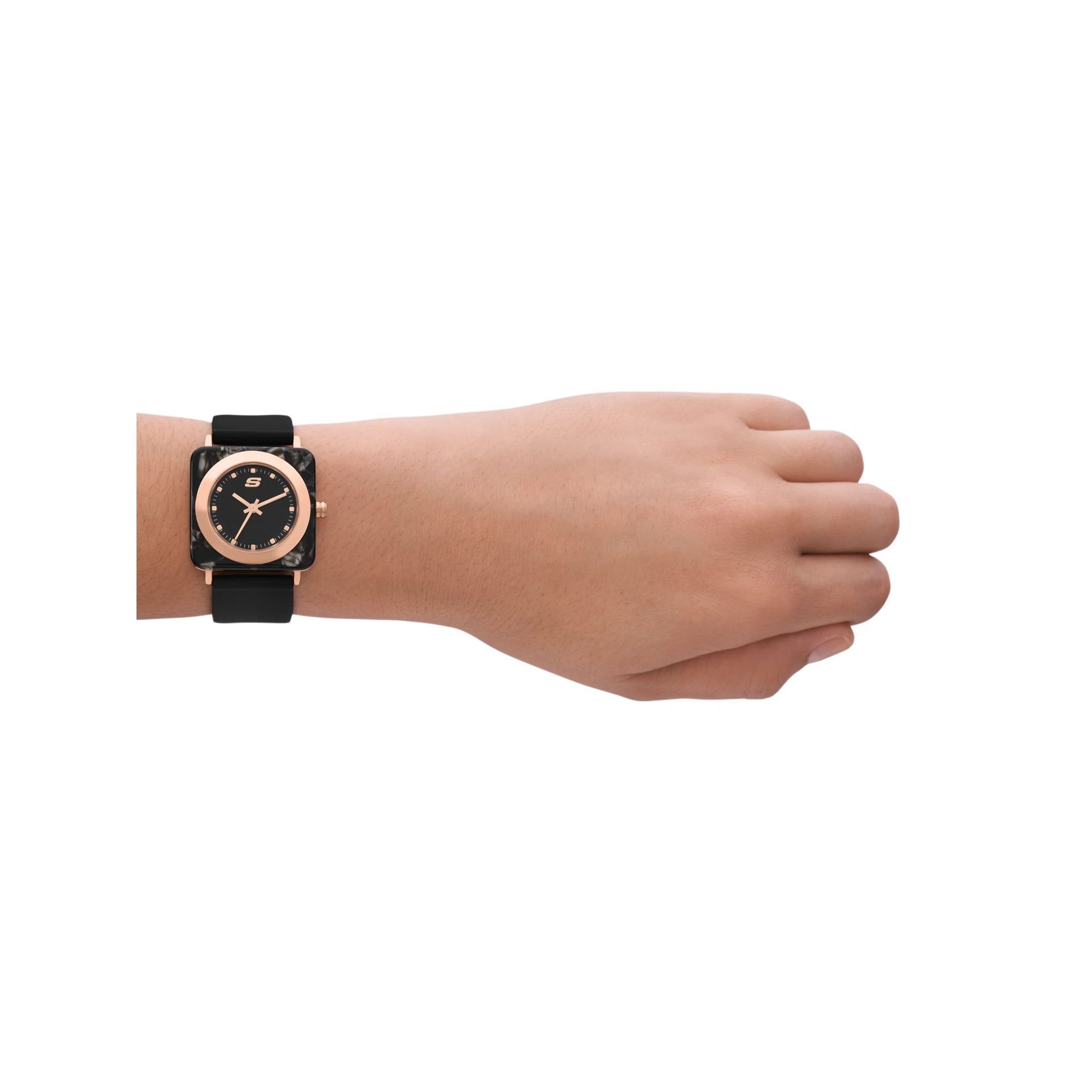 Skechers Women's Black Sqr Analog Watch (SR6207W) EasyOptionXY LLC