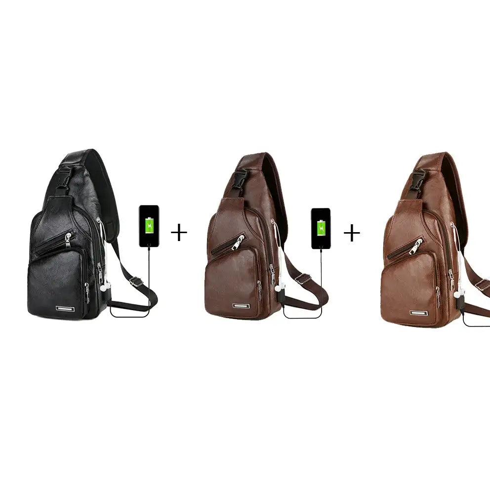 USB Portable Charging Chest Bag Messenger Bag - SJB-DIAMOND ELITES