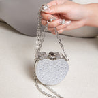 Elegant Mini Double Sided Rhinestone Purse – Heart Shaped Acrylic Mirror Bag, Trendy Mini Lipstick Purse for Prom, Party, and Wedding Events – Stylish evening Prom Bags Clutch - SJB-DIAMOND ELITES