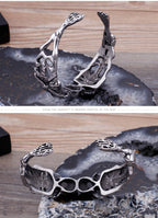 Men's Stainless Steel Skull Opening Bracelet