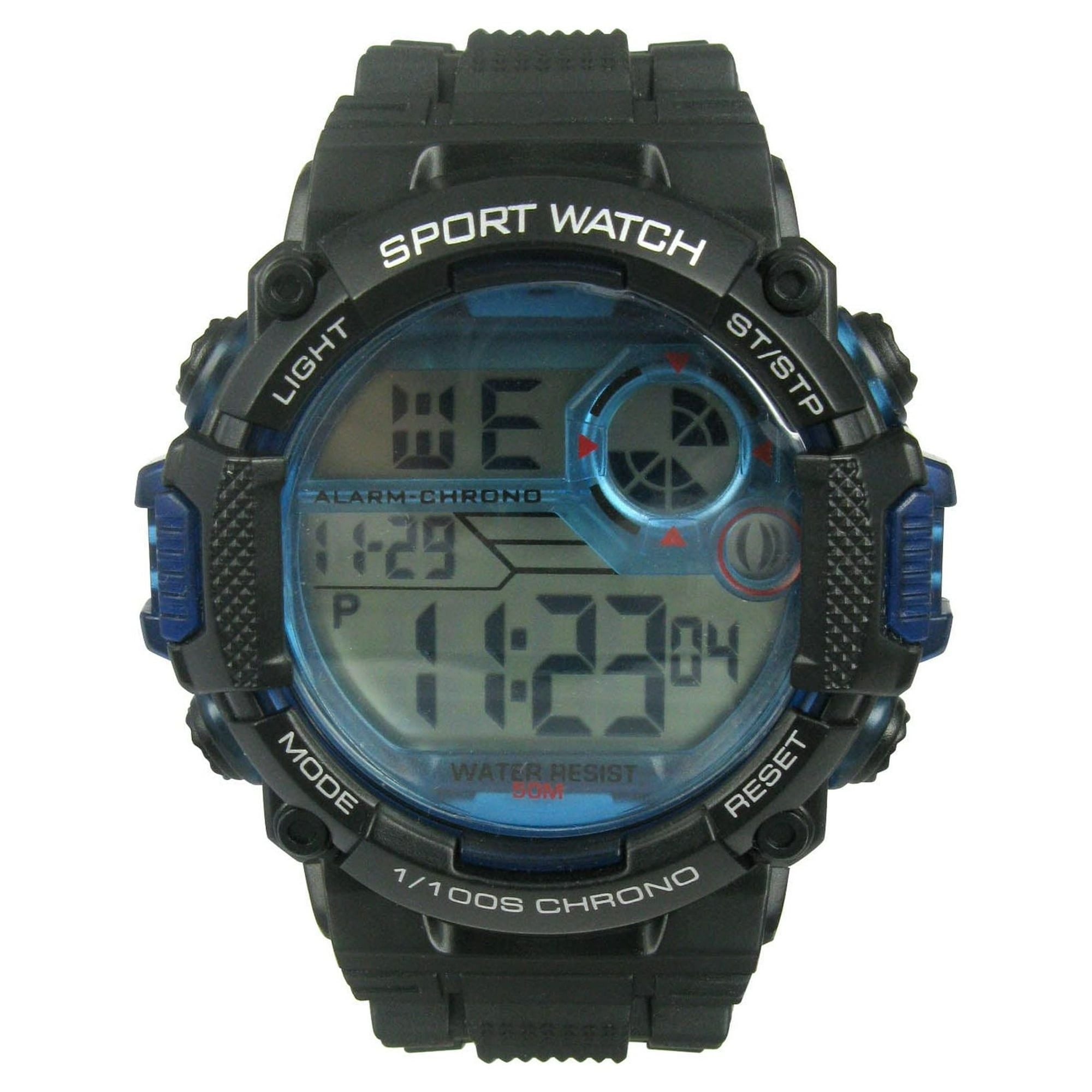 George Mens Digital Sport Wristwatch Plastic Strap EasyOptionXY LLC