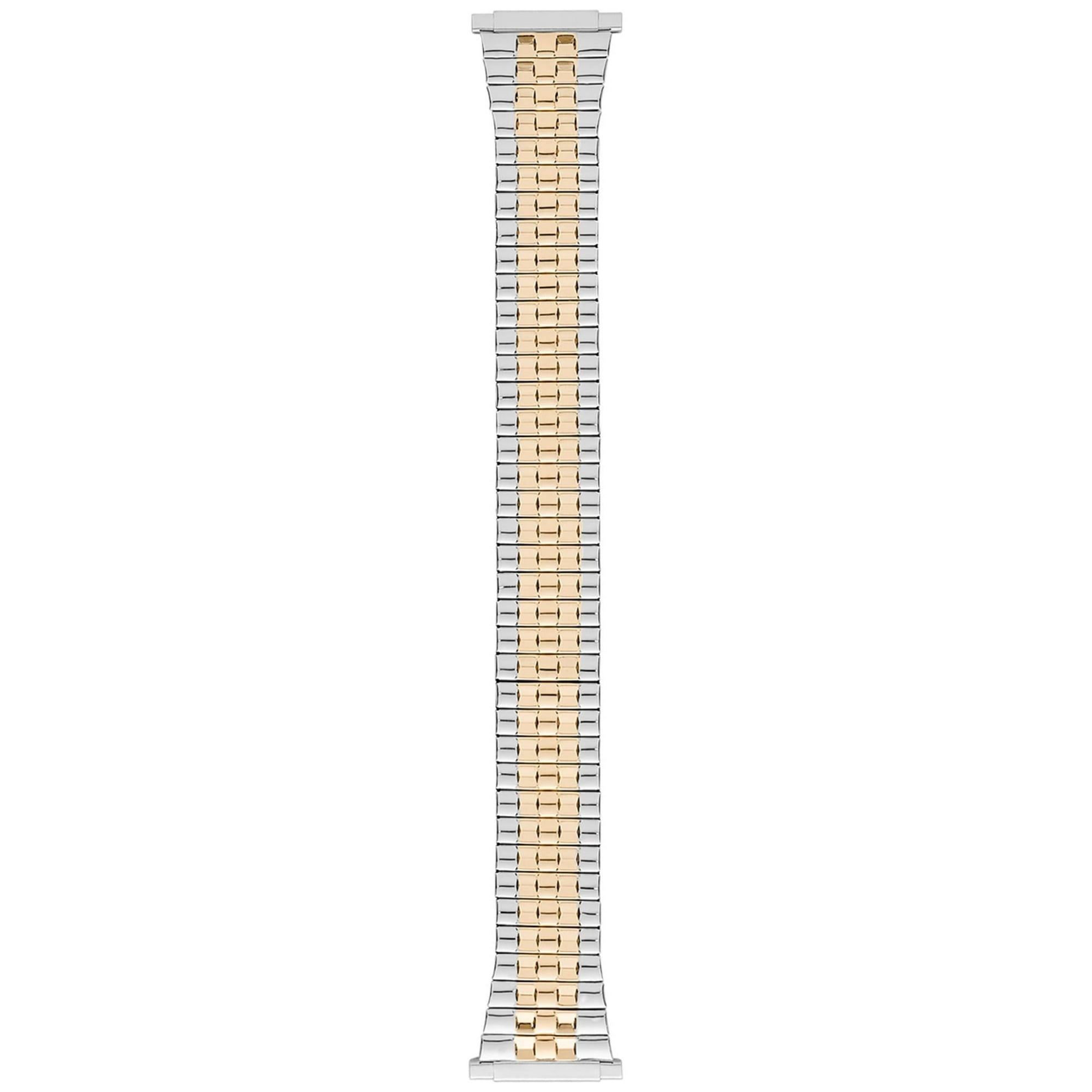 16-22mm Two-Tone Unisex Silver and Gold Stainless Steel Expansion Watch Band (FMDBA019) EasyOptionXY LLC