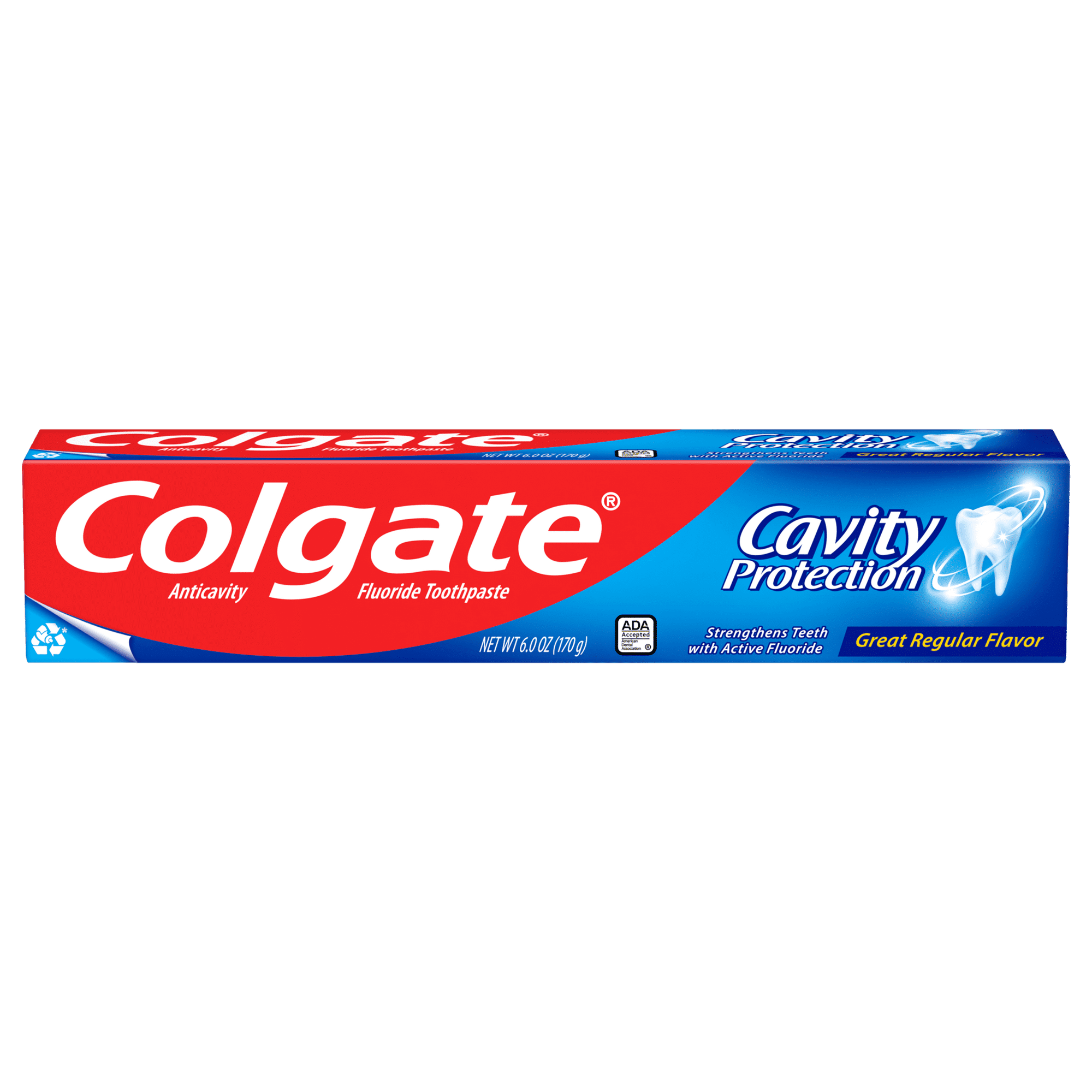 Colgate Cavity Protection Toothpaste with Fluoride; Minty Regular Flavor; 6 oz Tube
