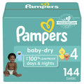 Pampers Baby-Dry Diapers Size 4, 144 Count