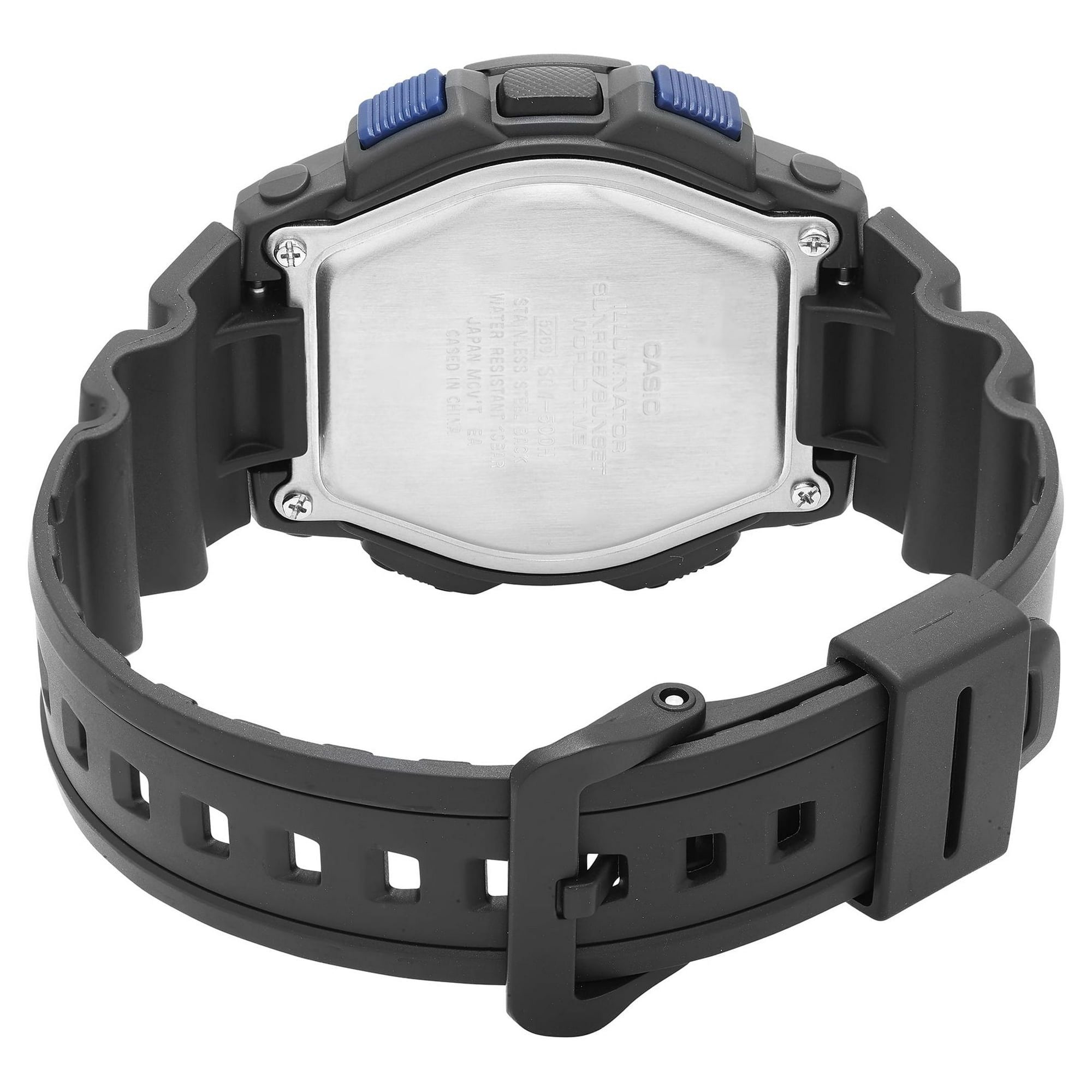 Casio Men's Classic Twin Sensor Thermometer Compass Black with Blue Watch SGW500H-2BV EasyOptionXY LLC