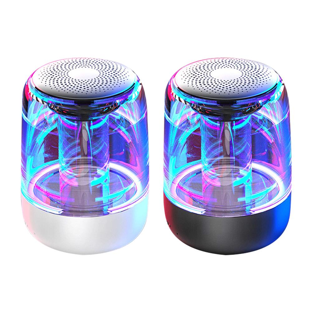 Portable Speakers Bluetooth Column Wireless Bluetooth Speaker Powerful Bass Radio with Variable Color LED Light Pi-Mart