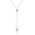 Fashion Simple Diamond Necklace Alloy Cross Pendant Necklace NK08210501 - SJB-DIAMOND ELITES
