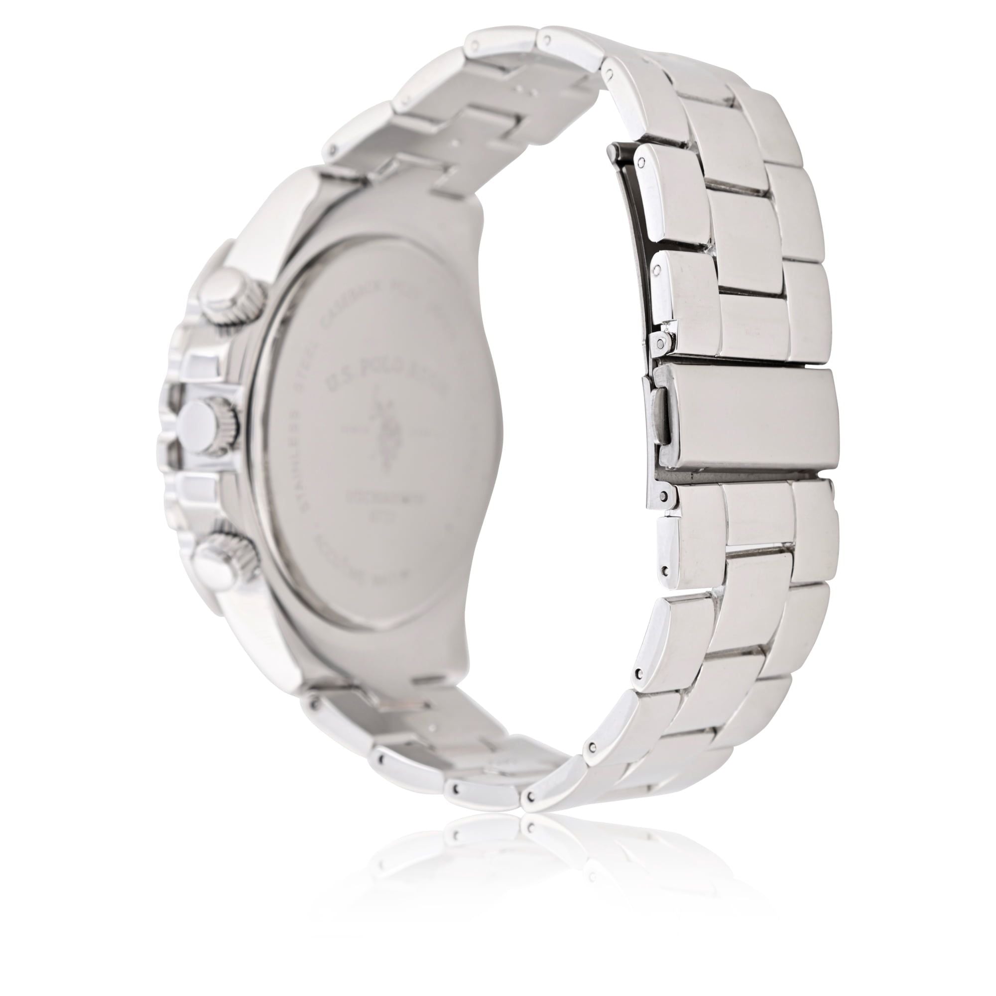 U.S. Polo Assn. Adult Male Analog Watch in Silver with Sports Bezel in One Size (USC80689WM) EasyOptionXY LLC