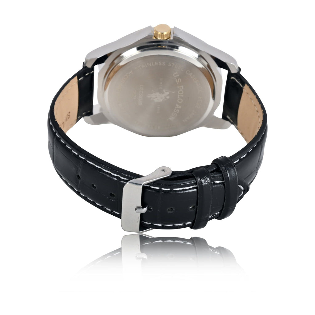 U.S. Polo Assn. Adult Male Vintage Watch with Black and Gold (USC50589WM) EasyOptionXY LLC