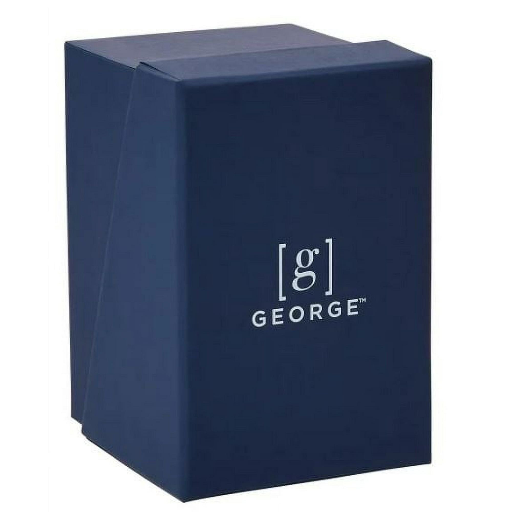 George 44mm Men's Gunmetal Tone Sport Bezel Easy Read Black Stitched Strap Watch EasyOptionXY LLC