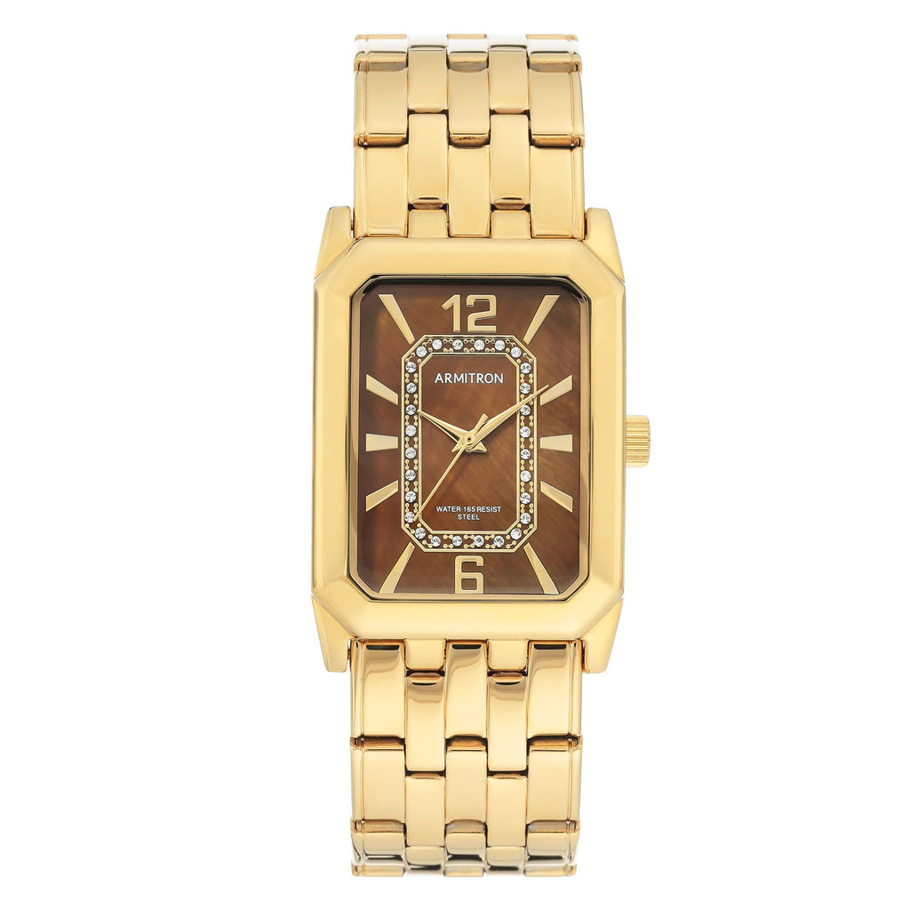 Armitron Men's Genuine Crystal Stainless Steel Bracelet Watch EasyOptionXY LLC