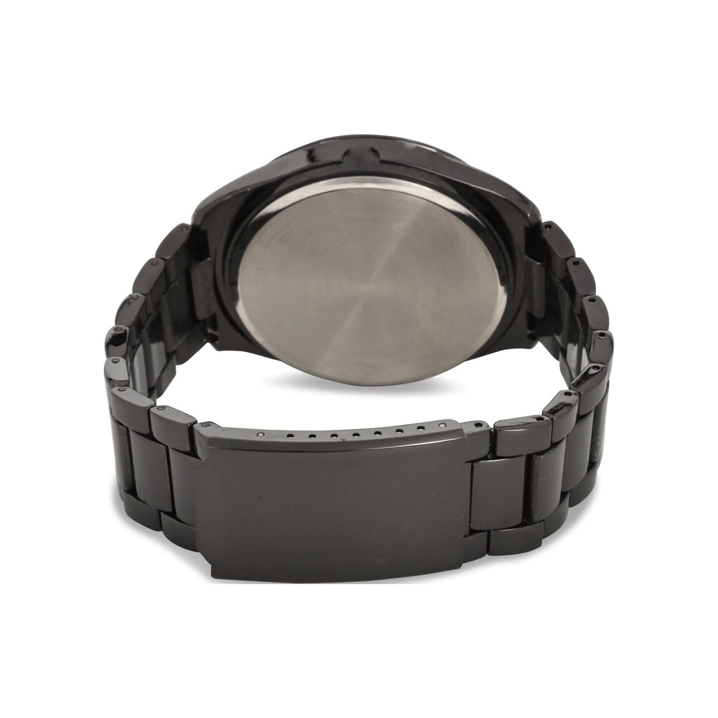 U.S. Polo Assn. Adult Male Bracelet Watch with Diamond on Blue Dial in Black (USC80665WM)