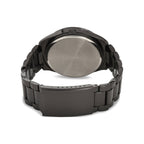 U.S. Polo Assn. Adult Male Bracelet Watch with Diamond on Blue Dial in Black (USC80665WM)