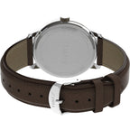 Timex Men's Easy Reader Bold 43mm Watch ¨C Silver-Tone Case Cream Dial with Brown Leather Strap EasyOptionXY LLC