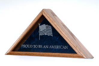 Large Flag Display Case includes Engraved Emblem - Fit 5ft. x 9-1/2 ft. The Military Gift Store