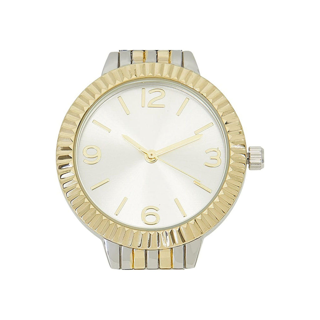 Time and Tru Women's Two Tone Round Bracelet Watch with Fluted Bezel EasyOptionXY LLC