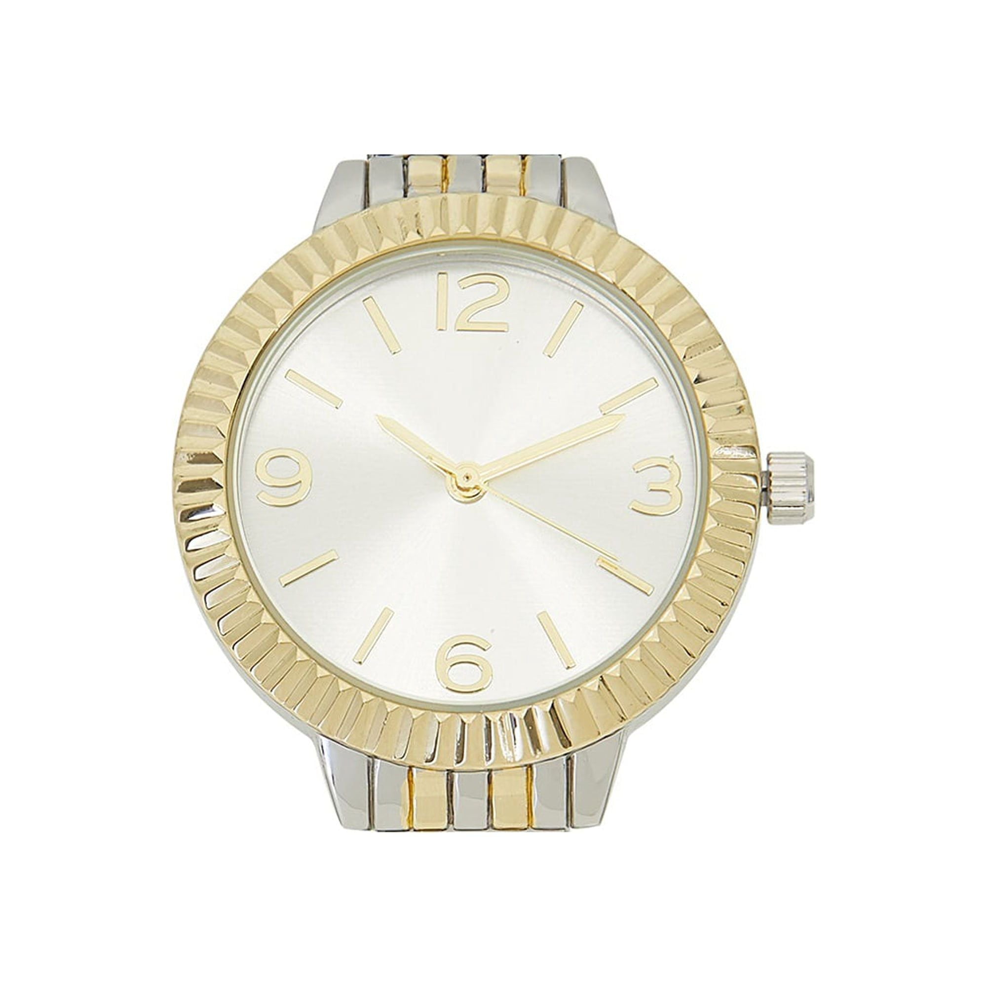 Time and Tru Women's Two Tone Round Bracelet Watch with Fluted Bezel EasyOptionXY LLC