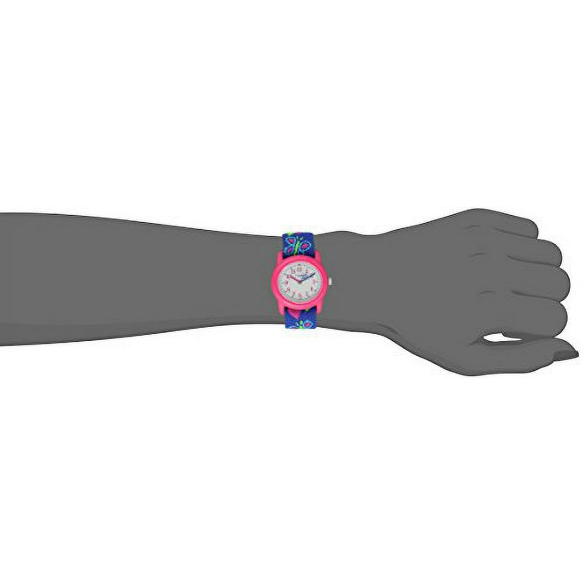 TIMEX TIME MACHINES? 29mm Butterflies and Hearts Elastic Fabric Kids Watch EasyOptionXY LLC