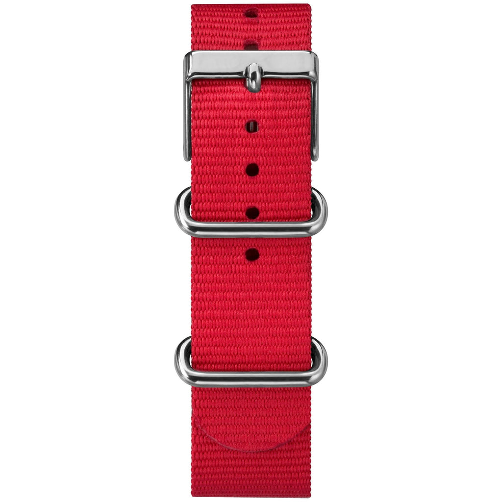 Timex x Peanuts Unisex Weekender 38mm Watch – Snoopy with Red Fabric Slip-Thru Strap