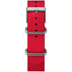 Timex x Peanuts Unisex Weekender 38mm Watch – Snoopy with Red Fabric Slip-Thru Strap