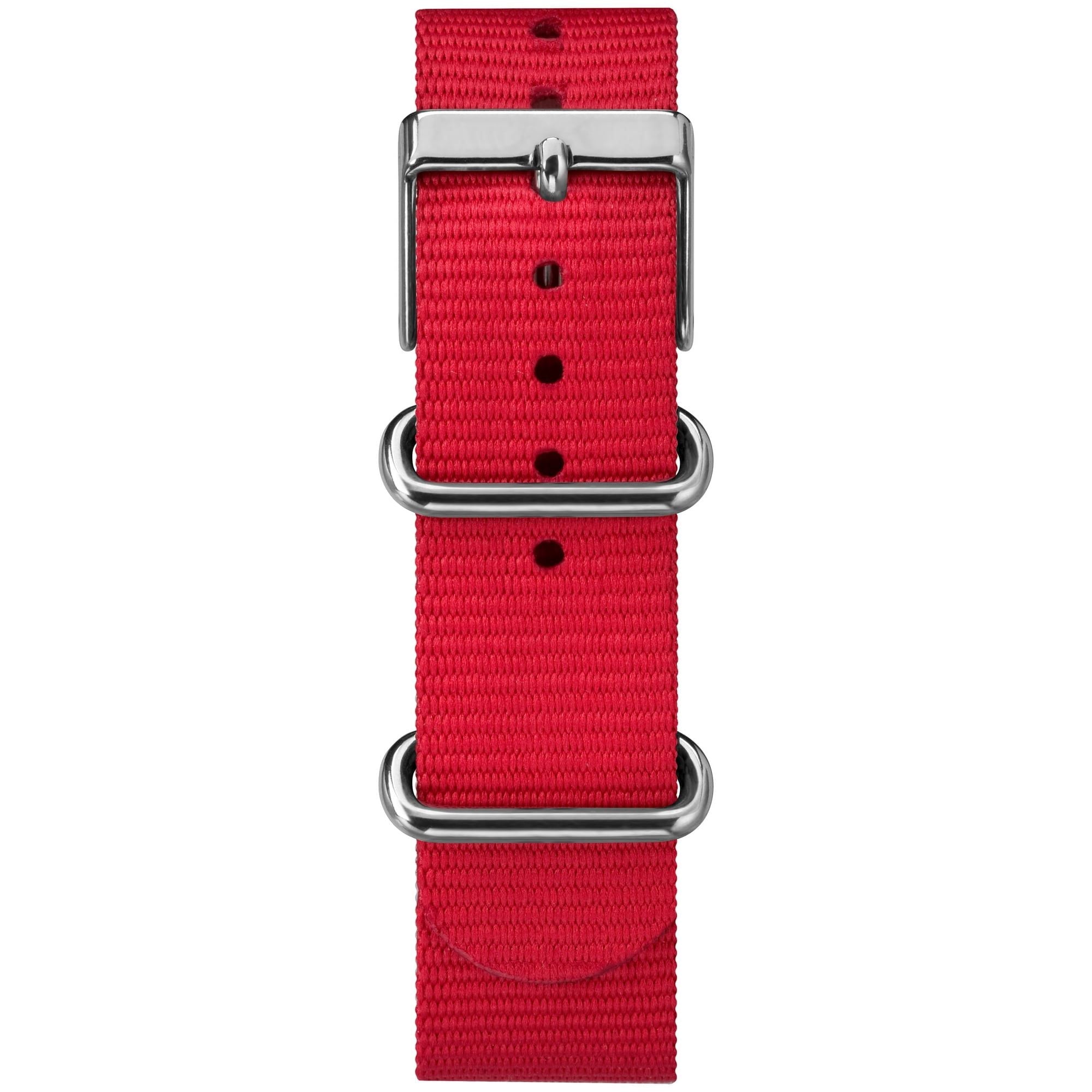 Timex x Peanuts Unisex Weekender 38mm Watch – Snoopy with Red Fabric Slip-Thru Strap