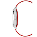 Timex x Peanuts Unisex Weekender 38mm Watch – Snoopy with Red Fabric Slip-Thru Strap