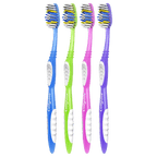 Colgate Extra Clean Flexible Grip Toothbrush; Medium; 4 Count
