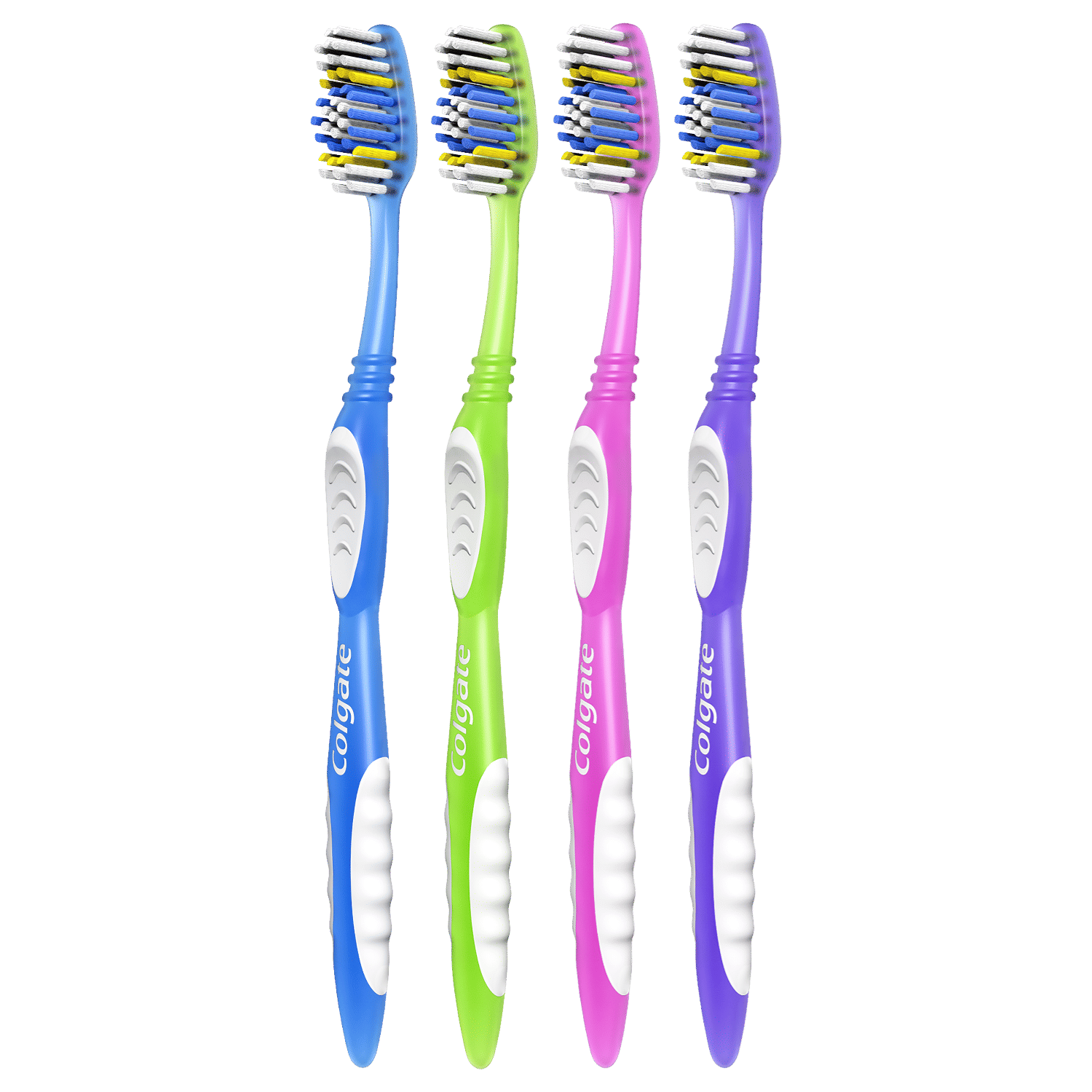 Colgate Extra Clean Flexible Grip Toothbrush; Medium; 4 Count