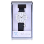 Time and Tru Adult Female Crystal Accent Silver Tone Watch with Heart Charm (42008WML) EasyOptionXY LLC